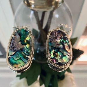 Kendra Scott Gold Elle Earrings in Abalone Shell